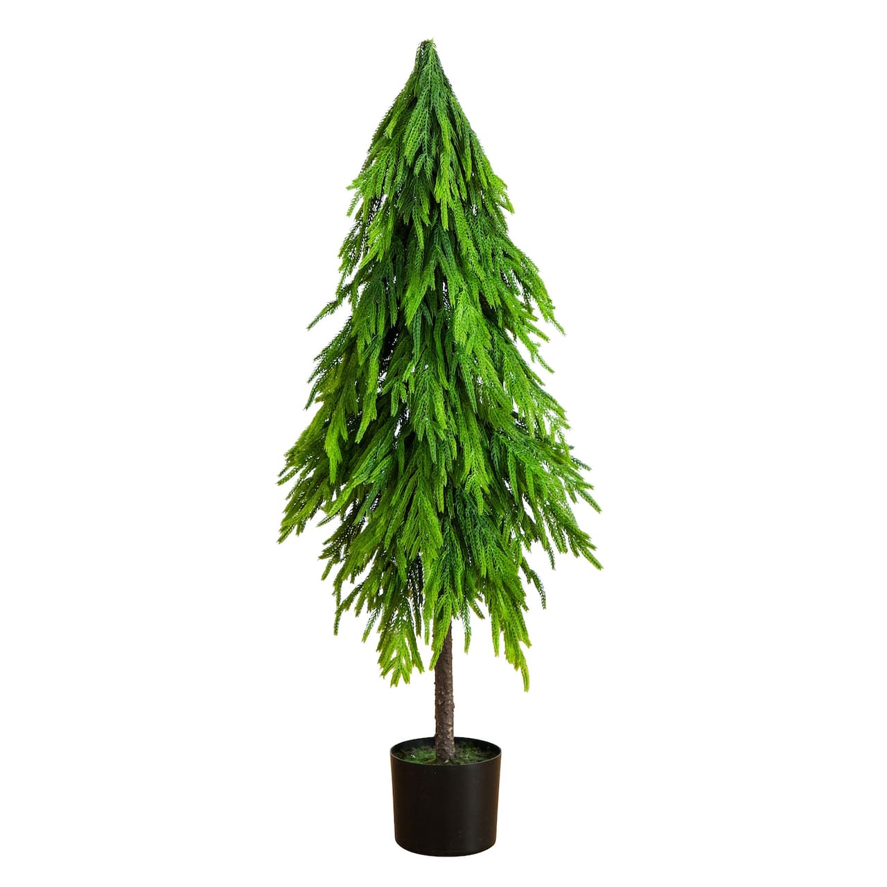 4ft. Unlit Down Swept Real Touch Norfolk Pine Artificial Christmas Tree in Nursery Pot